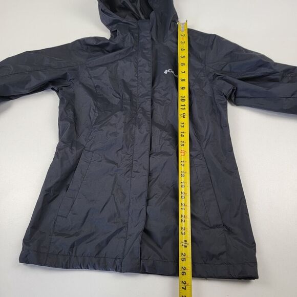 Columbia Omni-tech Hooded Rain Jacket Black Full Zip Women's Sz XS Outdoor - Picture 4 of 15